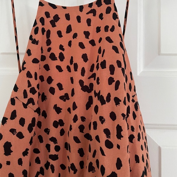 Cheetah Spotted Romper size small, ties in back. - Picture 2 of 4